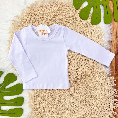 Blusa Manga Longa Básica - Branca